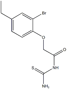 N-[(2-bromo-4-ethylphenoxy)acetyl]thiourea Structure