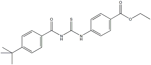 ethyl 4-({[(4-tert-butylbenzoyl)amino]carbothioyl}amino)benzoate Structure