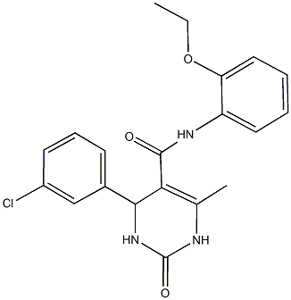 4-(3-chlorophenyl)-N-(2-ethoxyphenyl)-6-methyl-2-oxo-1,2,3,4-tetrahydro-5-pyrimidinecarboxamide Structure