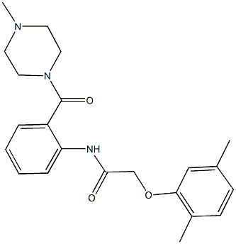 2-(2,5-dimethylphenoxy)-N-{2-[(4-methyl-1-piperazinyl)carbonyl]phenyl}acetamide Structure