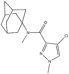 N-(1-adamantyl)-4-chloro-N,1-dimethyl-1H-pyrazole-3-carboxamide Structure