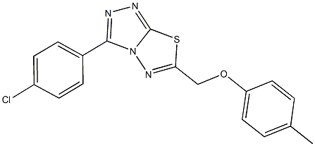 [3-(4-chlorophenyl)[1,2,4]triazolo[3,4-b][1,3,4]thiadiazol-6-yl]methyl 4-methylphenyl ether Structure