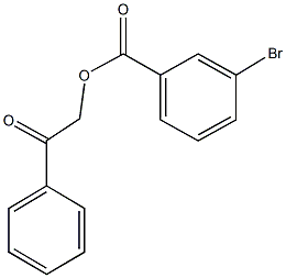2-oxo-2-phenylethyl 3-bromobenzoate 구조식 이미지
