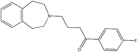 1-(4-fluorophenyl)-4-(1,2,4,5-tetrahydro-3H-3-benzazepin-3-yl)-1-butanone Structure