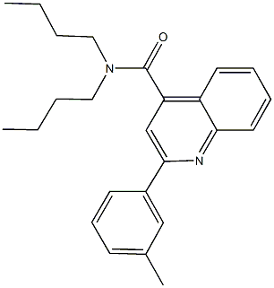 N,N-dibutyl-2-(3-methylphenyl)-4-quinolinecarboxamide Structure