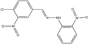 4-chloro-3-nitrobenzaldehyde {2-nitrophenyl}hydrazone 구조식 이미지