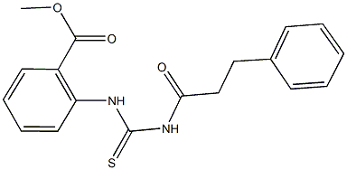 methyl 2-({[(3-phenylpropanoyl)amino]carbothioyl}amino)benzoate 구조식 이미지