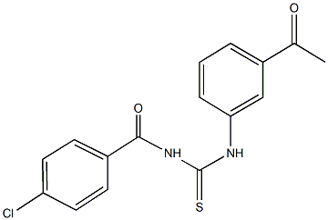 N-(3-acetylphenyl)-N'-(4-chlorobenzoyl)thiourea 구조식 이미지