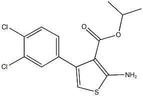 isopropyl 2-amino-4-(3,4-dichlorophenyl)-3-thiophenecarboxylate 구조식 이미지