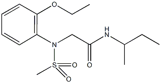 N-(sec-butyl)-2-[2-ethoxy(methylsulfonyl)anilino]acetamide Structure