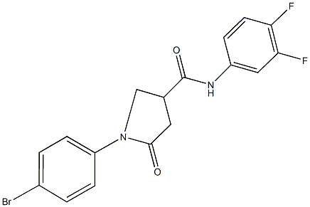 1-(4-bromophenyl)-N-(3,4-difluorophenyl)-5-oxo-3-pyrrolidinecarboxamide 구조식 이미지