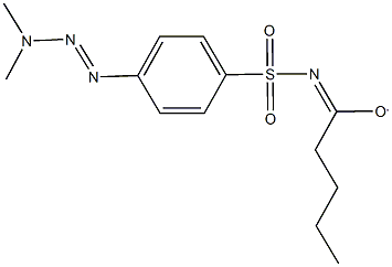 1-({[4-(3,3-dimethyl-1-triazenyl)phenyl]sulfonyl}imino)-1-pentanolate 구조식 이미지