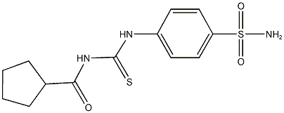 4-({[(cyclopentylcarbonyl)amino]carbothioyl}amino)benzenesulfonamide Structure