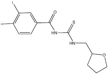 N-(3-iodo-4-methylbenzoyl)-N'-(tetrahydro-2-furanylmethyl)thiourea Structure