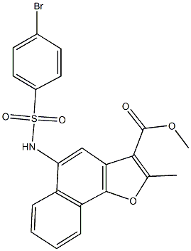 methyl 5-{[(4-bromophenyl)sulfonyl]amino}-2-methylnaphtho[1,2-b]furan-3-carboxylate 구조식 이미지
