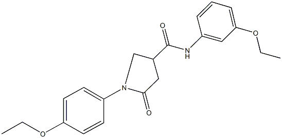 N-(3-ethoxyphenyl)-1-(4-ethoxyphenyl)-5-oxo-3-pyrrolidinecarboxamide Structure