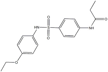 N-{4-[(4-ethoxyanilino)sulfonyl]phenyl}propanamide 구조식 이미지