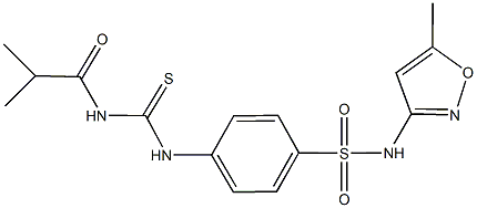 4-{[(isobutyrylamino)carbothioyl]amino}-N-(5-methyl-3-isoxazolyl)benzenesulfonamide 구조식 이미지