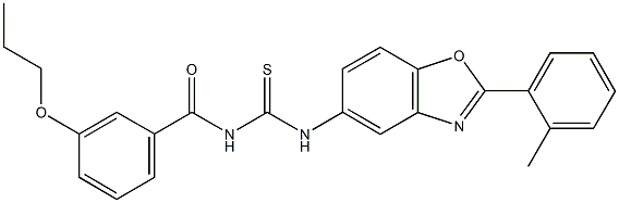 N-[2-(2-methylphenyl)-1,3-benzoxazol-5-yl]-N'-(3-propoxybenzoyl)thiourea 구조식 이미지