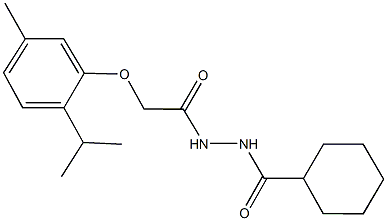 N'-(cyclohexylcarbonyl)-2-(2-isopropyl-5-methylphenoxy)acetohydrazide Structure