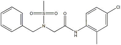 2-[benzyl(methylsulfonyl)amino]-N-(4-chloro-2-methylphenyl)acetamide Structure