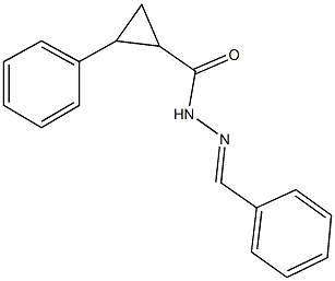 N'-benzylidene-2-phenylcyclopropanecarbohydrazide 구조식 이미지