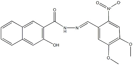 3-hydroxy-N'-{2-nitro-4,5-dimethoxybenzylidene}-2-naphthohydrazide 구조식 이미지