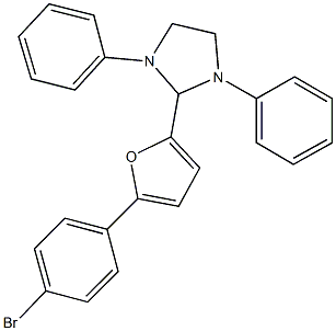 2-[5-(4-bromophenyl)-2-furyl]-1,3-diphenylimidazolidine Structure