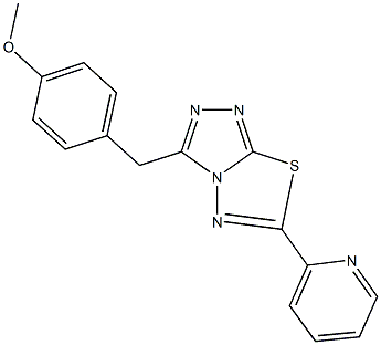 methyl 4-{[6-(2-pyridinyl)[1,2,4]triazolo[3,4-b][1,3,4]thiadiazol-3-yl]methyl}phenyl ether 구조식 이미지