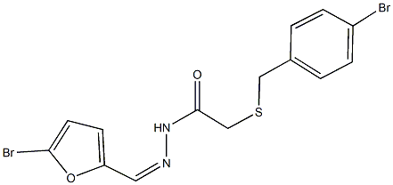 2-[(4-bromobenzyl)sulfanyl]-N'-[(5-bromo-2-furyl)methylene]acetohydrazide Structure