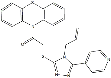 4-allyl-5-(4-pyridinyl)-4H-1,2,4-triazol-3-yl 2-oxo-2-(10H-phenothiazin-10-yl)ethyl sulfide Structure