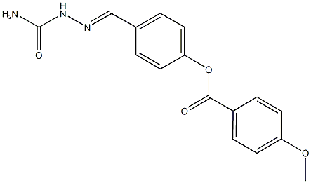 4-[2-(aminocarbonyl)carbohydrazonoyl]phenyl 4-methoxybenzoate 구조식 이미지