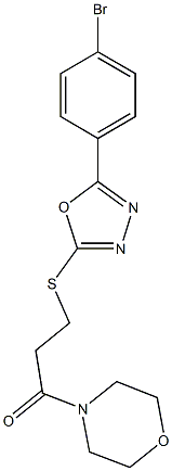 4-(3-{[5-(4-bromophenyl)-1,3,4-oxadiazol-2-yl]sulfanyl}propanoyl)morpholine 구조식 이미지