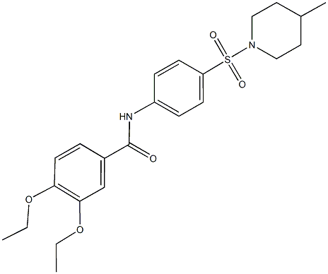 3,4-diethoxy-N-{4-[(4-methyl-1-piperidinyl)sulfonyl]phenyl}benzamide Structure