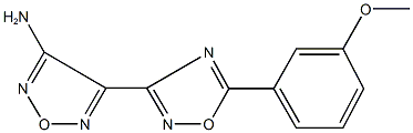 4-[5-(3-methoxyphenyl)-1,2,4-oxadiazol-3-yl]-1,2,5-oxadiazol-3-amine 구조식 이미지