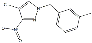 4-chloro-3-nitro-1-(3-methylbenzyl)-1H-pyrazole Structure