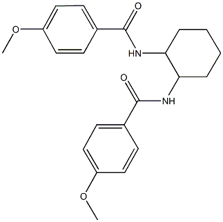 4-methoxy-N-{2-[(4-methoxybenzoyl)amino]cyclohexyl}benzamide 구조식 이미지