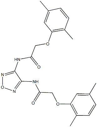 2-(2,5-dimethylphenoxy)-N-(4-{[(2,5-dimethylphenoxy)acetyl]amino}-1,2,5-oxadiazol-3-yl)acetamide Structure