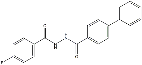 N'-(4-fluorobenzoyl)[1,1'-biphenyl]-4-carbohydrazide 구조식 이미지