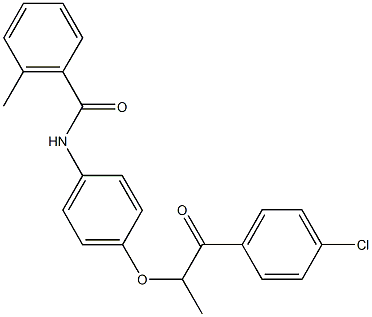 N-{4-[2-(4-chlorophenyl)-1-methyl-2-oxoethoxy]phenyl}-2-methylbenzamide Structure
