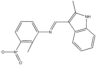 3-[({3-nitro-2-methylphenyl}imino)methyl]-2-methyl-1H-indole Structure