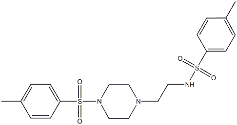 4-methyl-N-(2-{4-[(4-methylphenyl)sulfonyl]-1-piperazinyl}ethyl)benzenesulfonamide 구조식 이미지