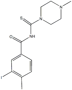 3-iodo-4-methyl-N-[(4-methyl-1-piperazinyl)carbothioyl]benzamide Structure