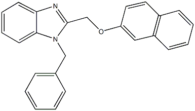 (1-benzyl-1H-benzimidazol-2-yl)methyl 2-naphthyl ether 구조식 이미지