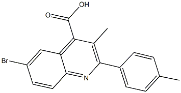 6-bromo-3-methyl-2-(4-methylphenyl)-4-quinolinecarboxylic acid 구조식 이미지