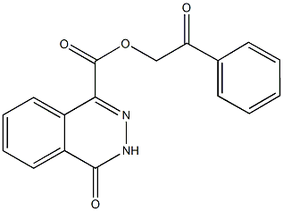 2-oxo-2-phenylethyl 4-oxo-3,4-dihydro-1-phthalazinecarboxylate Structure