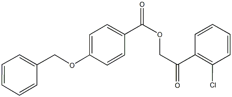 2-(2-chlorophenyl)-2-oxoethyl 4-(benzyloxy)benzoate Structure