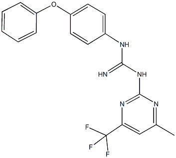 N-[4-methyl-6-(trifluoromethyl)-2-pyrimidinyl]-N'-(4-phenoxyphenyl)guanidine 구조식 이미지