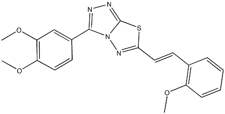 3-(3,4-dimethoxyphenyl)-6-[2-(2-methoxyphenyl)vinyl][1,2,4]triazolo[3,4-b][1,3,4]thiadiazole Structure