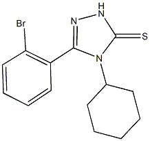 5-(2-bromophenyl)-4-cyclohexyl-2,4-dihydro-3H-1,2,4-triazole-3-thione 구조식 이미지